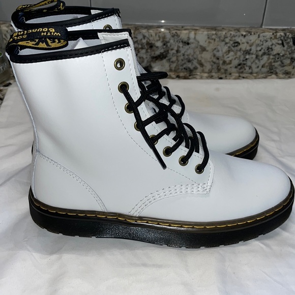 Dr. Martens Shoes - - Dr. Marten Zavala White Combat Boot NWOT